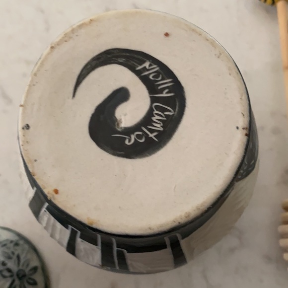 Honey dish.  Local MA potter - Picture 7 of 7